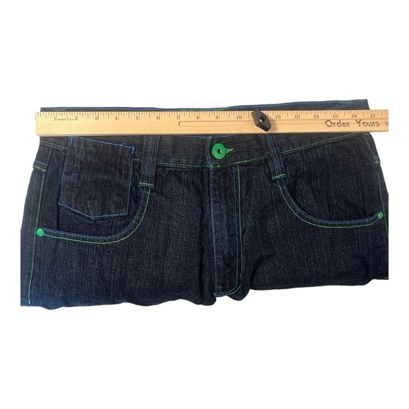 Vintage Y2K ESMX Embroidered Wide Leg Shorts Size 34 EF2 - Picture 4 of 6